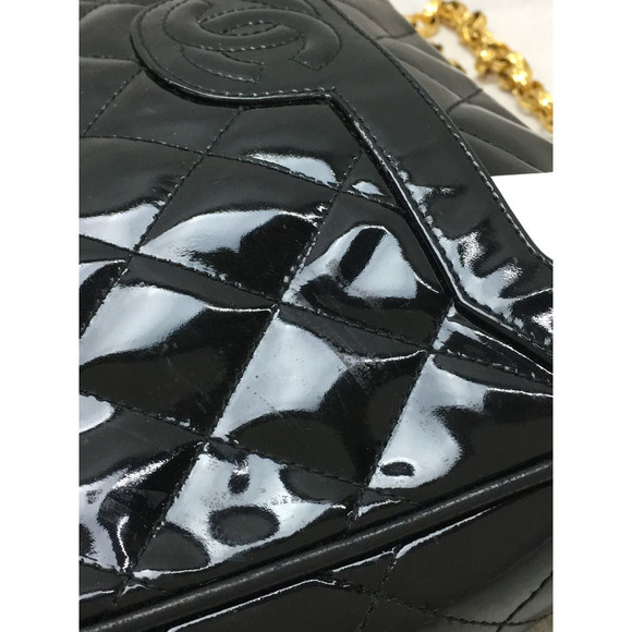 Chanel Leather Enamel Chain Shoulder Bag - Picture 7 of 7